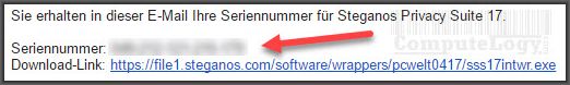 Steganos Privacy Suite 17 license email computelogy-com