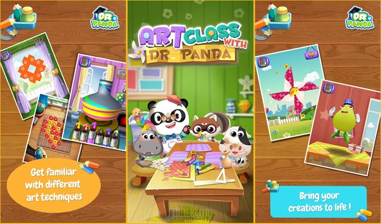 art class with doctor panda iphone ipad android app banner