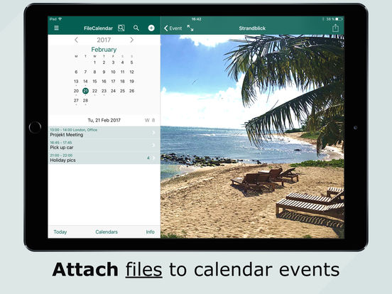 FileCalendar Manage calendar events add files ipad ipod iphone ios apple app