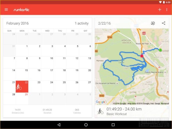 runtastic road bike gps