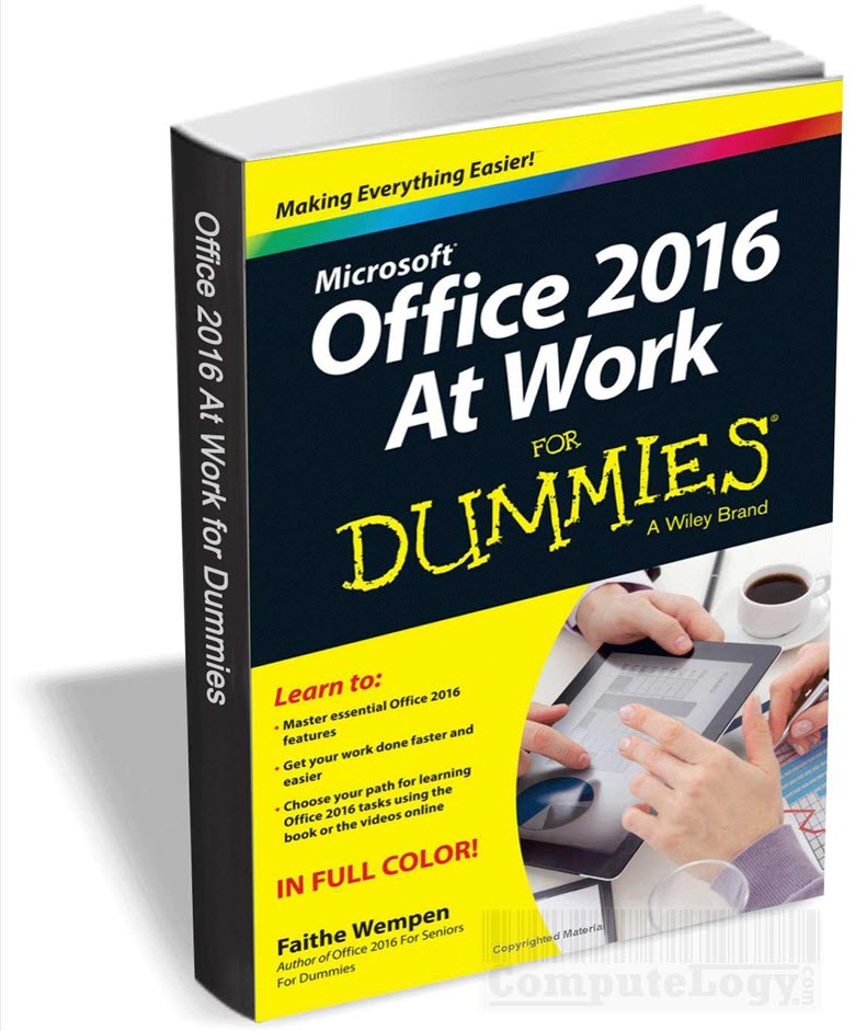office 2016 at work for dummies book cover title page computelogy-com