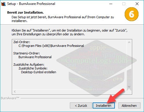 BurnAware 9 Pro german language installation process 6