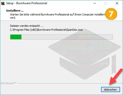 BurnAware 9 Pro german language installation process 7