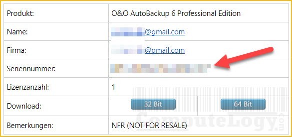 OO autobackup 6 professional promo email license computelogy-com