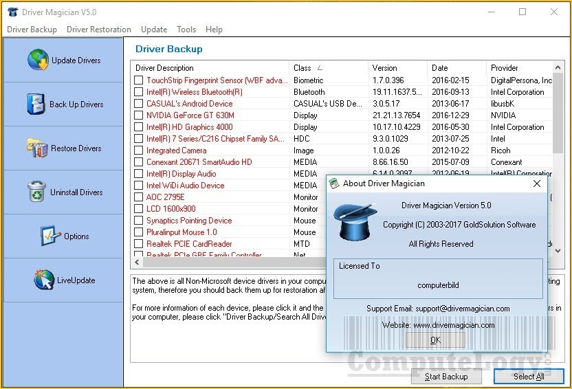 download the new Driver Magician 5.9 / Lite 5.47