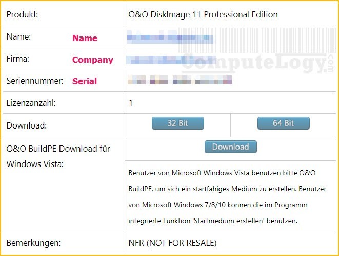 o&o diskimage professional edition 11 license email