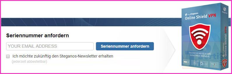 Steganos Online Shield VPN license request form