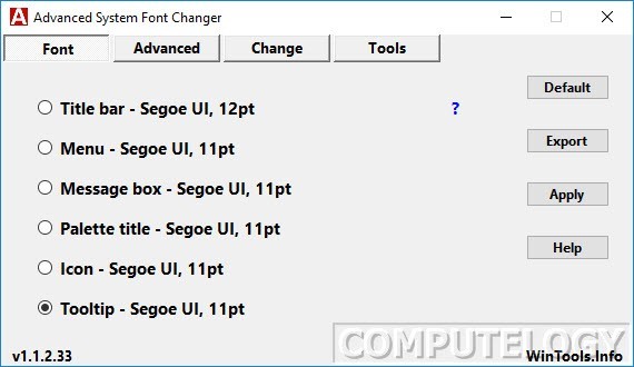 Advanced System Font Changer Window Font