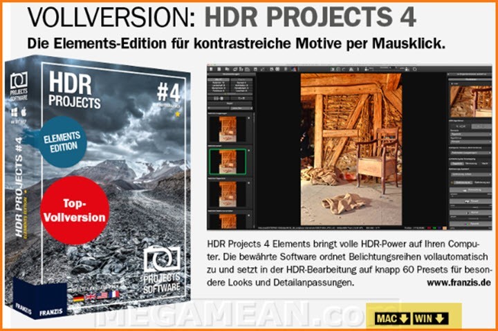Franzis HDR Projects 4 Elements Download for Mac and Windows