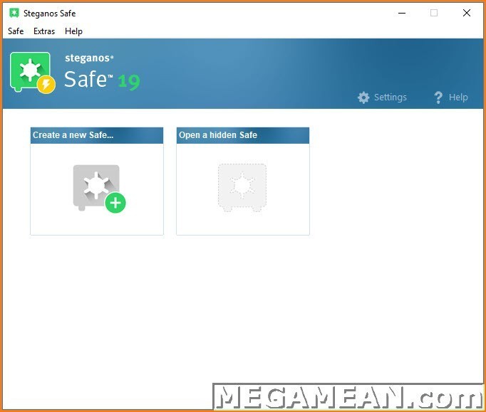 Steganos Safe 19 Main Window Interface