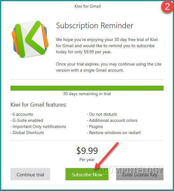 kiwi for gmail not opening
