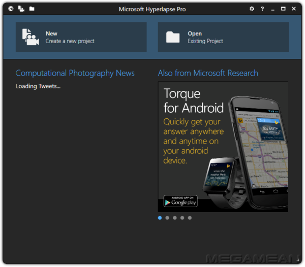 Microsoft Hyperlapse Pro Window