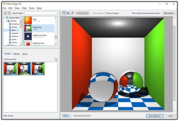 Filter Forge 7 Application Interface Window