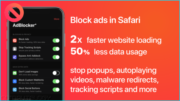 AdBlocker+ iPhone App Banner