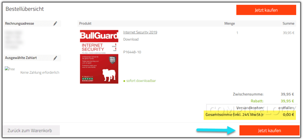 BullGuard Internet Security 2019 License Request Process - 7